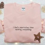 Taylor Swift Embroidered Shirt & Hoodie: Marvelous Time Ruining Everything Eras Tour – Best Music Gift for Fans