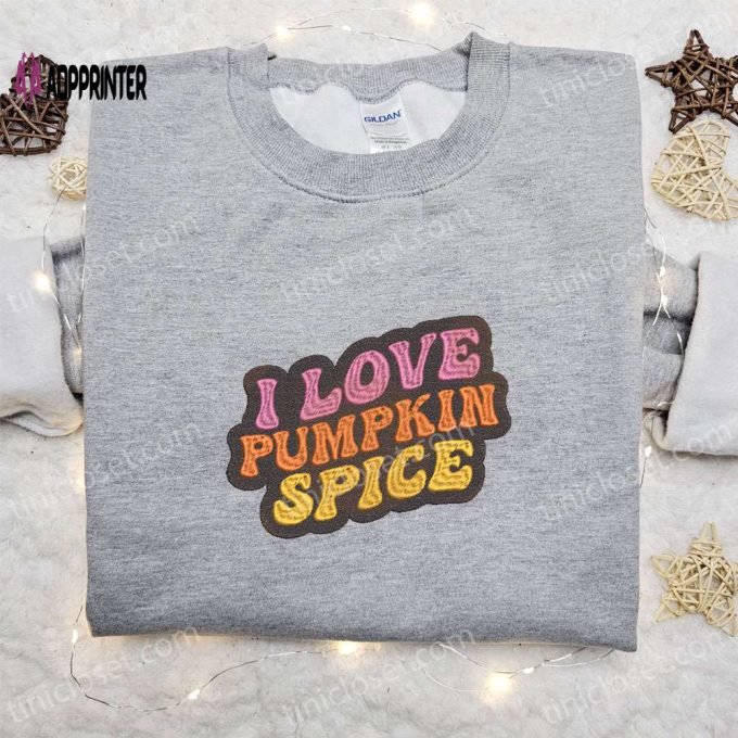 I Love Pumpkin Spice & Vintage Halloween Embroidered Shirts – Spirit Halloween Apparel