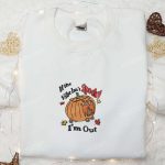 Spooky Vibes? Get Out with Our Pumpkin Embroidered Shirt! Funny & Cool Halloween Attire