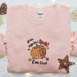 Spooky Vibes? Get Out with Our Pumpkin Embroidered Shirt! Funny & Cool Halloween Attire