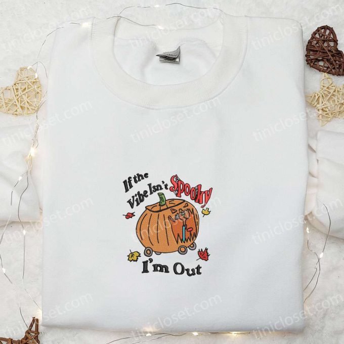 Spooky-Approved Pumpkin Embroidered Shirt: Funny & Cool Halloween Attire