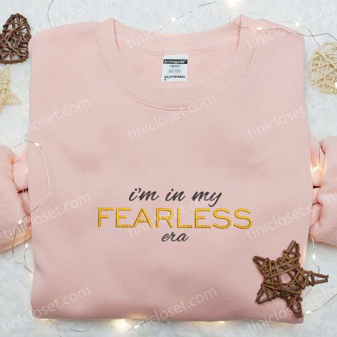 Stylish Fearless Era Embroidered Shirt & Celebrity Hoodie: Perfect Music Gift for Fans