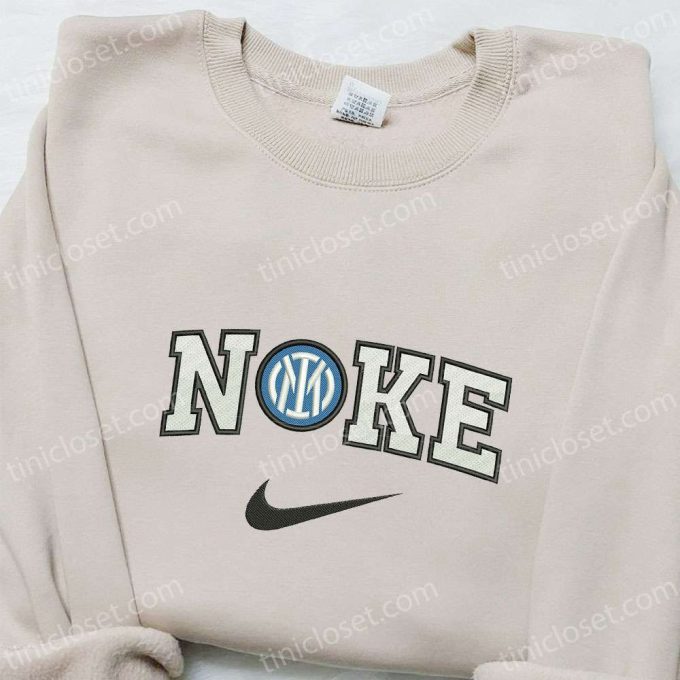 Inter Milan x Nike Embroidered Sweatshirt: Football Club Shirt Nike Inspired Design