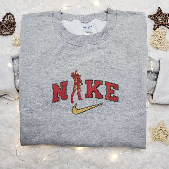 Iron Man x Nike Movie Embroidered Sweatshirt – Marvel Universe and Nike Inspired Shirt