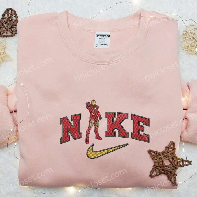 Iron Man x Nike Movie Embroidered Sweatshirt – Marvel Universe and Nike Inspired Shirt