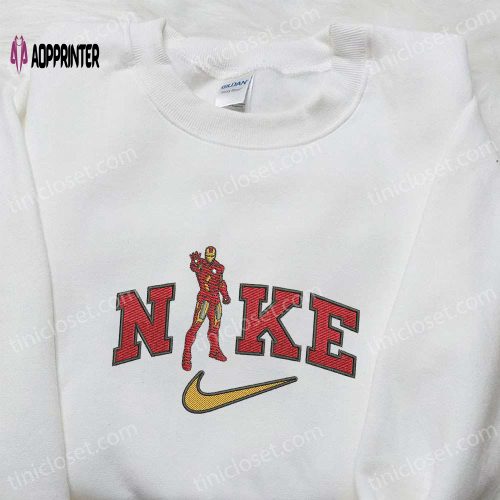 Iron Man x Nike Swoosh Movie Embroidered Sweatshirt – Marvel Universe & Nike Inspired Shirt