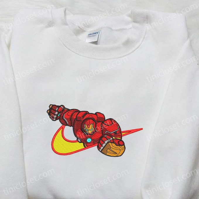 Iron Man x Nike Swoosh Movie Embroidered Sweatshirt – Marvel Universe & Nike Inspired Shirt