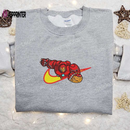 Iron Man x Nike Movie Embroidered Sweatshirt – Marvel Universe and Nike Inspired Shirt