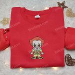 Pennywise Balloon Embroidered Sweatshirt & Hoodie: Perfect Halloween Gifts for Family