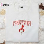 IT Pennywise Balloon Embroidered Sweatshirt & Hoodie: Best Halloween Gifts for Family