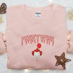 IT Pennywise Balloon Embroidered Sweatshirt & Hoodie: Best Halloween Gifts for Family