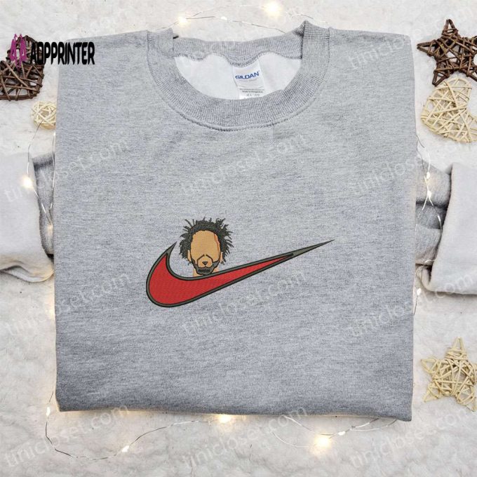 J Cole x Nike Swoosh Embroidered Shirt – Celebrity & Nike Inspired Design