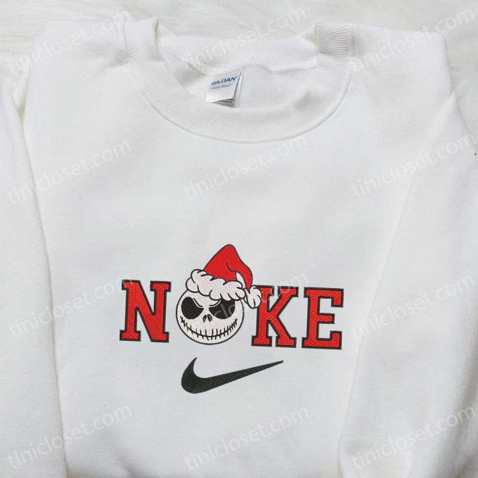 Jack Head Xmas Hat x Nike Embroidered Sweatshirt: Festive Movie Merry Christmas Shirt Best Gift Ideas