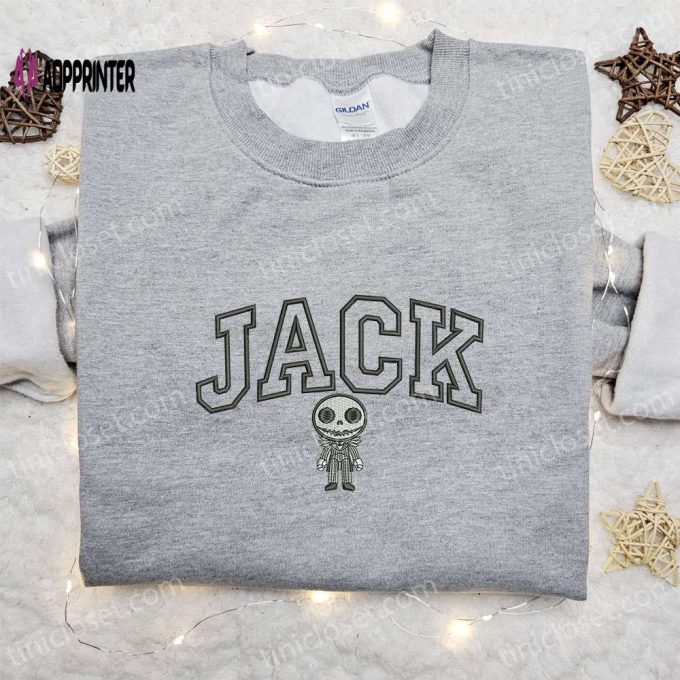 Spooky Jack Skellington Embroidered Hoodie & Horror Movie Characters Shirt: Best Halloween Gift Ideas