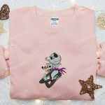 Jack Skellington Embroidered Sweatshirt: Nightmare Before Christmas Hoodie – Perfect Gift for Halloween Lovers