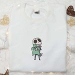 Jack Skellington Hugging Oogie Boogie Embroidered Sweatshirt – Cute Halloween Hoodie Best Gift Idea