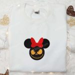 Jack Skellington x Minnie Mouse Embroidered Shirt: Disney Halloween Funny Tee