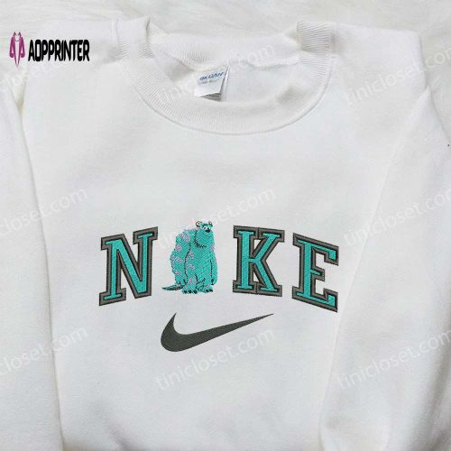 Monsters Inc Disney Embroidered Shirt – James P Sullivan x Nike Swoosh Nike Inspired Sweatshirt