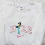 Jasmine x Nike Cartoon Embroidered Hoodie & Disney Characters Shirt Nike-Inspired Embroidery