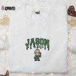 Jason Embroidered Hoodie: Horror Characters Sweatshirt Perfect Halloween Gift