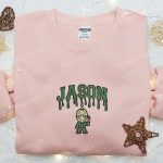 Jason Embroidered Hoodie: Horror Characters Sweatshirt Perfect Halloween Gift