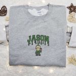 Jason Embroidered Hoodie: Horror Characters Sweatshirt Perfect Halloween Gift