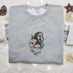 Horror Movie Characters Embroidered Shirt: Jason Voorhees Michael Myers Ghostface – Perfect Halloween Gift