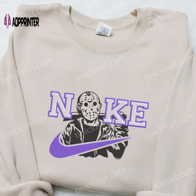 Jason Voorhees x Nike Embroidered Hoodie Nike Inspired Shirt – Best Halloween Gift Ideas