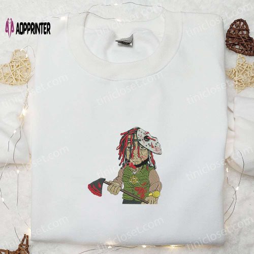 Jason Xtentacion Embroidered Sweatshirt – Funny Halloween Hoodie & Amazing T-shirt