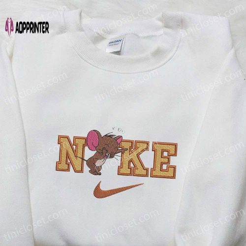 Jerry Heart x Nike Cartoon Embroidered Shirt: Tom and Jerry Inspired Nike Shirt