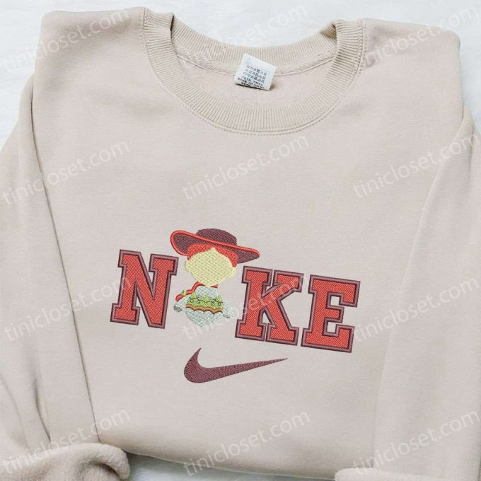 Jessi x Nike Cartoon Embroidered Shirt: Toy Story Inspired Design for Trendy Nike Fans