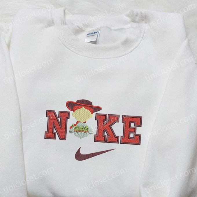 Jessi x Nike Cartoon Embroidered Shirt: Toy Story Inspired Design for Trendy Nike Fans