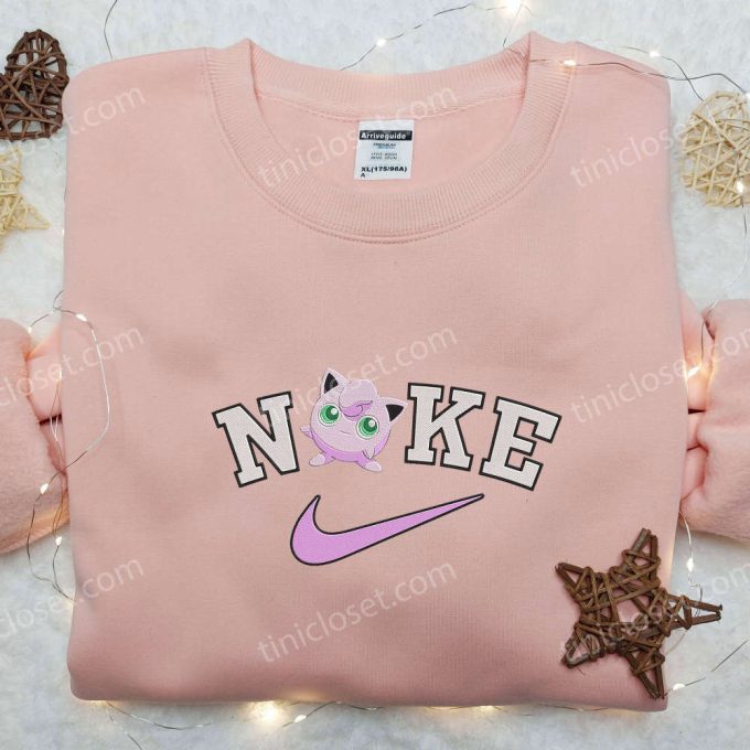 Jigglypuff Nike Embroidered Shirt & Pokemon Sweatshirt – Customized Nike Apparel