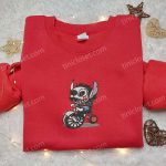 Spooky Stitch Embroidered Sweatshirt Disney Hoodie & Funny Shirt: Halloween Must-Haves