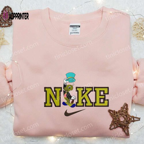 Jiminy Cricket x Nike Cartoon & Pinocchio Disney Embroidered Shirt Custom Nike Shirt