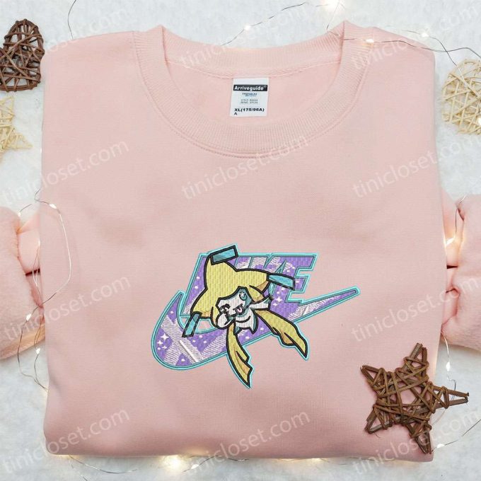 Jirachi x Nike Anime Embroidered Tshirt – Pokemon & Nike Inspired Shirt