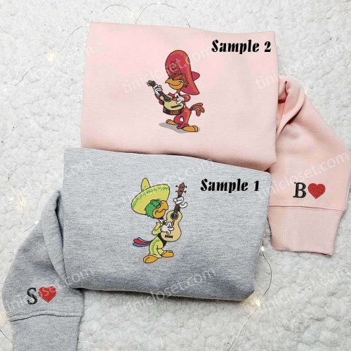 Stylish Jose & Panchito Los Caballeros Embroidered Couples Shirts – Perfect for Couples