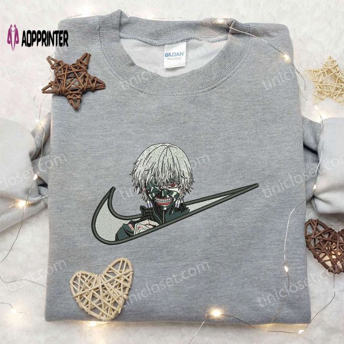 Exclusive Kaneki x Nike Embroidered Shirt: Tokyo Ghoul Custom Apparel