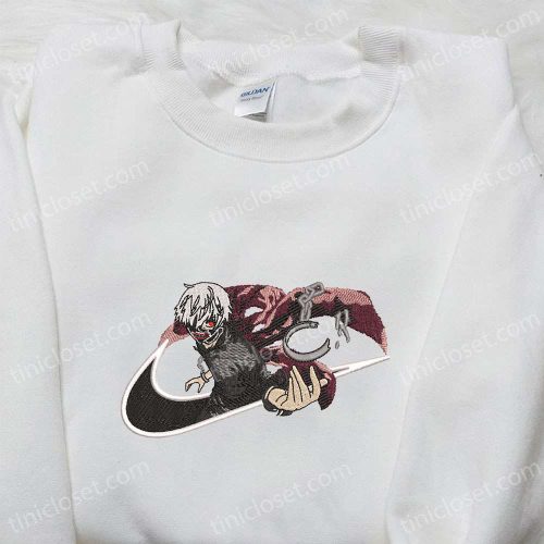 Ken Kaneki x Nike Swoosh Anime Embroidered Shirt – Tokyo Ghoul Inspired Nike Brand Limited Edition