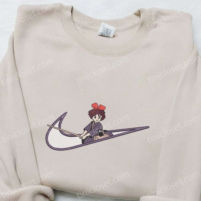 Kiki x Nike Swoosh Embroidered Sweatshirt & Shirt: Stylish Delivery Service Inspired Apparel