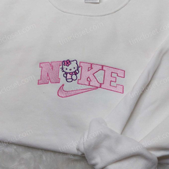 Kitty Nike Embroidered Sweatshirt: Nike Inspired Hoodie – Perfect Gifts for Your Girlfriend