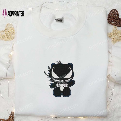 Kuromi & My Melody Witches Hoodie: Cute Halloween Embroidered Sweatshirt Best Gift for Daughter