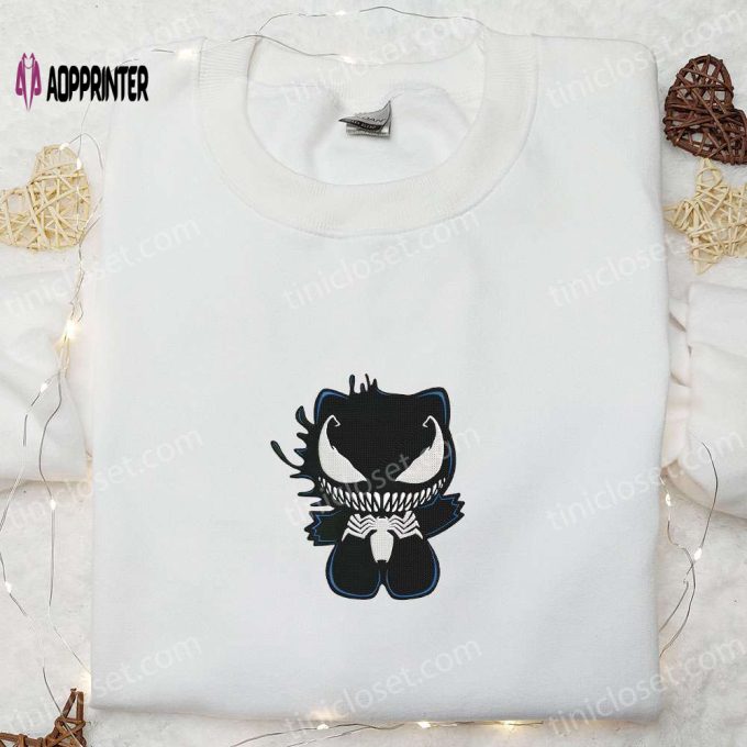 Spooky Kitty Venom Embroidered Sweatshirt – Perfect Halloween Gift Idea