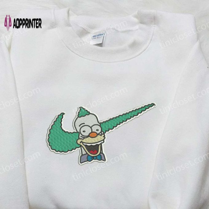 Krusty the Clown x Nike Embroidered Shirt – The Simpsons Custom Nike Tee