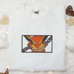 Kurama Naruto Anime Embroidered Shirt: Authentic Design for Die-Hard Fans