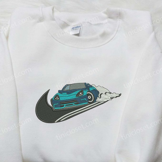 Lamborghini Car x Nike Embroidered Shirt: Iconic Style with Transportation Inspired Design