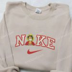 Laughing Luffy x Nike Embroidered Shirt – One Piece Custom Design