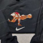 Limited Baki Hanma Pose Challenge Embroidered Shirt Nike Swoosh Baki The Grappler Sweatshirt Anime Embroidered Hoodie