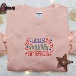 Little Miss America Embroidered Shirt: Best Patriotic Shirts for National Day Gifts