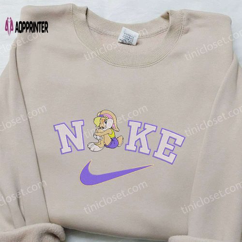 Lola Bunny x Nike Embroidered Hoodie & Looney Tunes Shirt: Nike Inspired Embroidery